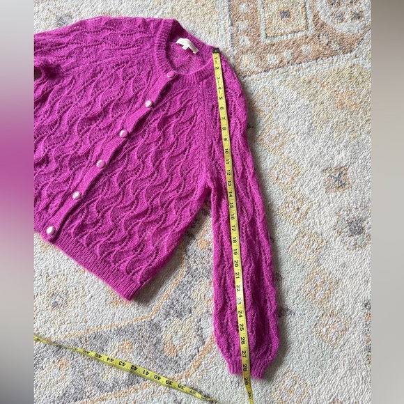 NWOT Sezane Knitwear buttoned up cardigan in beautiful soft pink color size XS - Picture 10 of 10